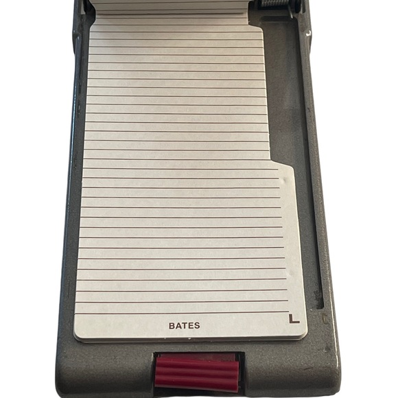 Vintage Bates Metal Secretary List Finder Phone Index Directory Unused Pages - Picture 4 of 7